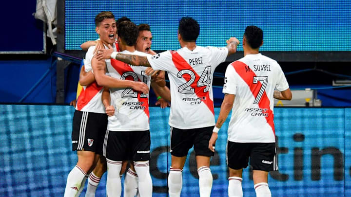 FBL-ARGENTINA-BOCA-RIVER - Gol de River.