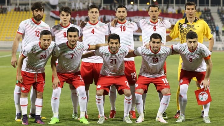 Le Tadjikistan lors d'un match face au Yemen