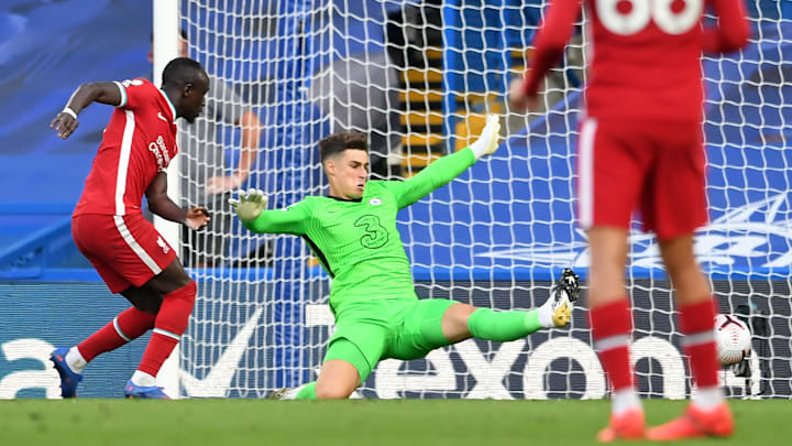 Aksi Kepa kala gawangnya dijebol Sadio Mane