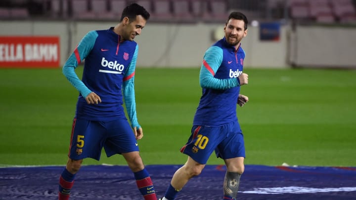 Lionel Messi and Sergio Busquets have won numerous trophies together at Barcelona Lionel Messi and Sergio Busquets have won numerous trophies together at Barcelona