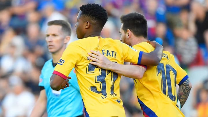 Messi y Ansu Fati han sido jóvenes promesas