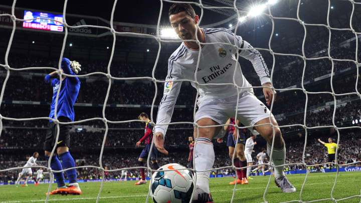 Cristiano Ronaldo après avoir marqué contre le Barça