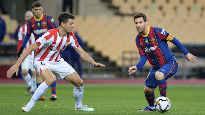 Barcelona e Athletic Bilbao se enfrentam pela LaLiga. Barcelona e Athletic Bilbao se enfrentam pela LaLiga.