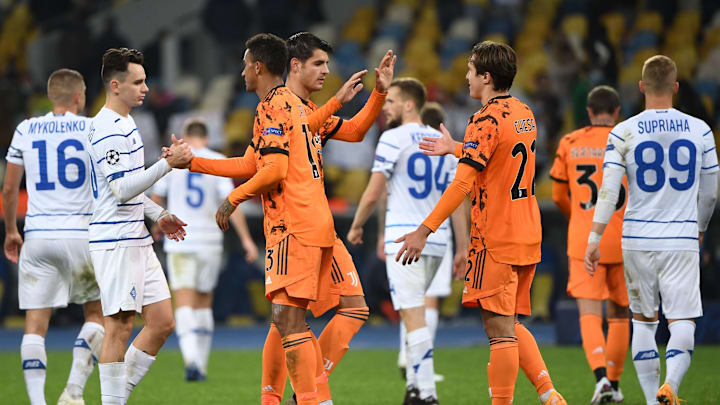 Alvaro Morata mencetak dua gol saat melawan Dynamo Kiev