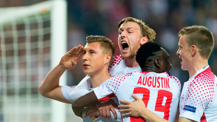 Orban abrió el marcador en la primera victoria europea del Leipzig