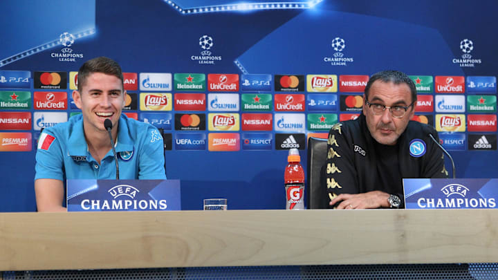 Jorginho e Sarri ai tempi del Napoli Jorginho e Sarri ai tempi del Napoli