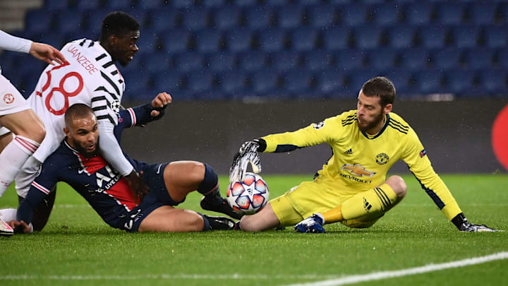 De Gea ataja un balón en el París Saint-Germain - Manchester United De Gea ataja un balón en el París Saint-Germain - Manchester United