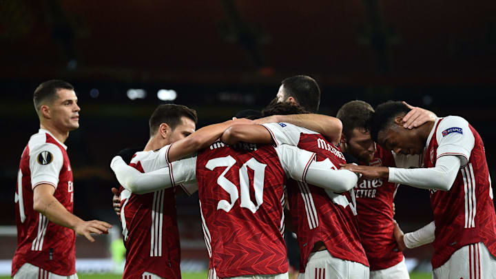 Arsenal sukses menang 3-0 saat melawan Dundalk di babak fase grup Liga Europa, Jumat (30/10) dini hari WIB.
