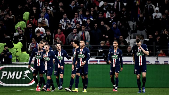 Le PSG lors de leur demi-finale de Coupe de France contre Lyon. 