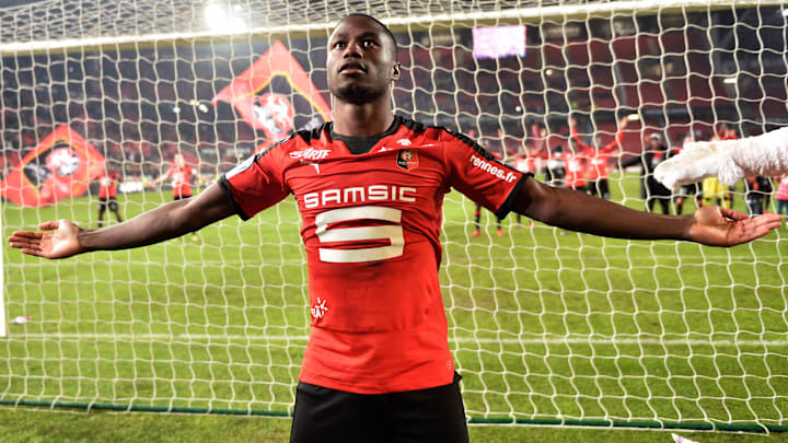 Paul-Georges Ntep sous les couleurs du Stade Rennais. Paul-Georges Ntep sous les couleurs du Stade Rennais.