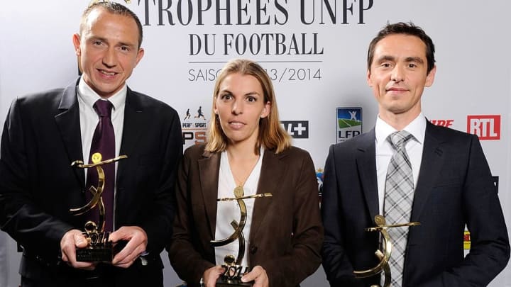 Stéphanie Frappart aux trophées UNFP en 2014