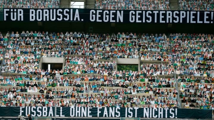 Borussia Mönchengladbach hatte sich mit Papp-Fans ausgeholfen