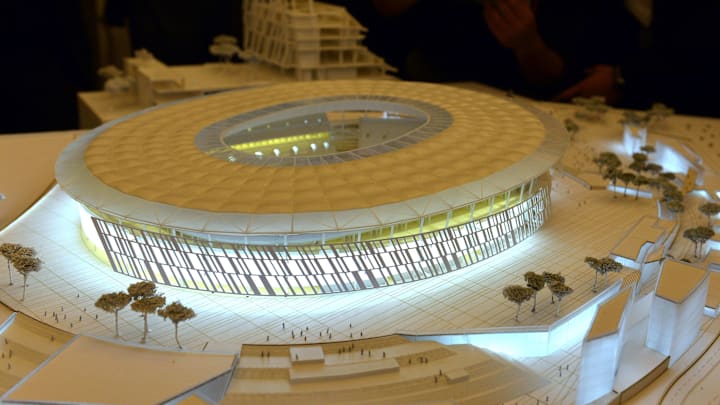 Un plastico del tanto sospirato nuovo stadio