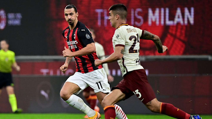 Zlatan Ibrahimovic e Gianluca Mancini Zlatan Ibrahimovic e Gianluca Mancini