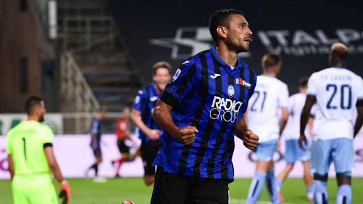 Palomino celebra un tanto ante Lazio por Serie A