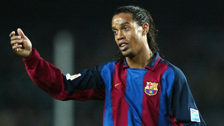 FC Barcelona Brazilian Ronaldinho gestur