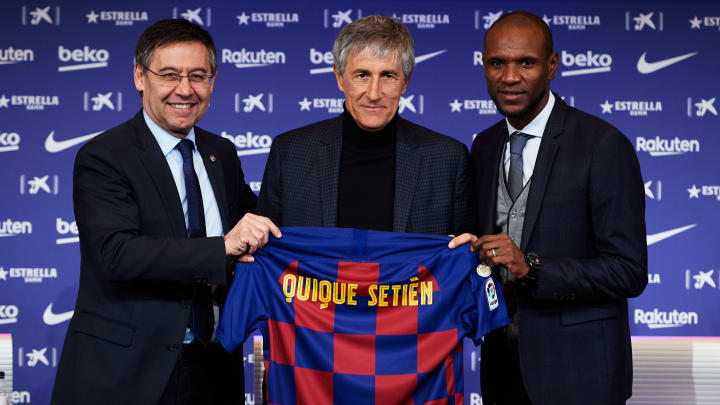 FC Barcelona Unveil New Coach Quique Setien FC Barcelona Unveil New Coach Quique Setien