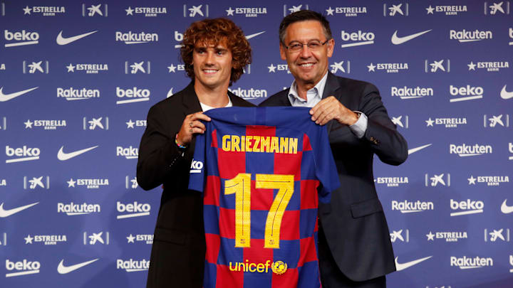 FC Barcelona Unveil New Player Antoine Griezmann