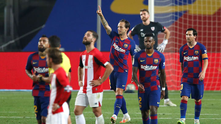 Barcelona 1 0 Athletic Bilbao Ivan Rakitic S Winner Keeps Catalan Giants Firmly In Laliga Title Race