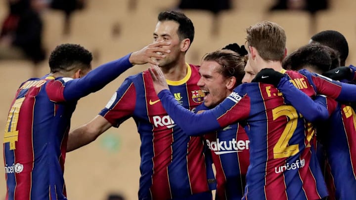 El FC Barcelona celebró los goles de Griezmann