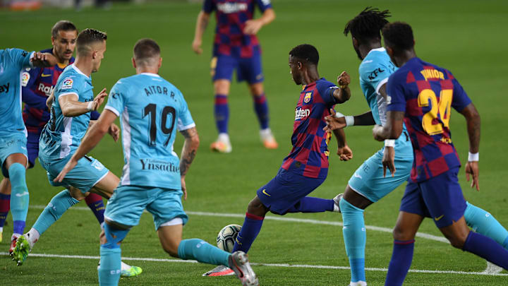 Gol Ansu Fati ke gawang Leganes