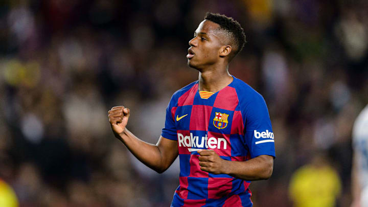 Fati celebra un gol ante Levante