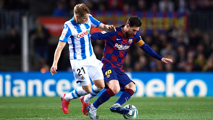 Barcelona e Real Sociedad se enfrentam pela 19ª rodada da La Liga - jogo adiantado. Barcelona e Real Sociedad se enfrentam pela 19ª rodada da La Liga - jogo adiantado.
