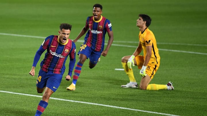 Coutinho hizo el único gol blaugrana en el ultimo duelo ante el Sevilla