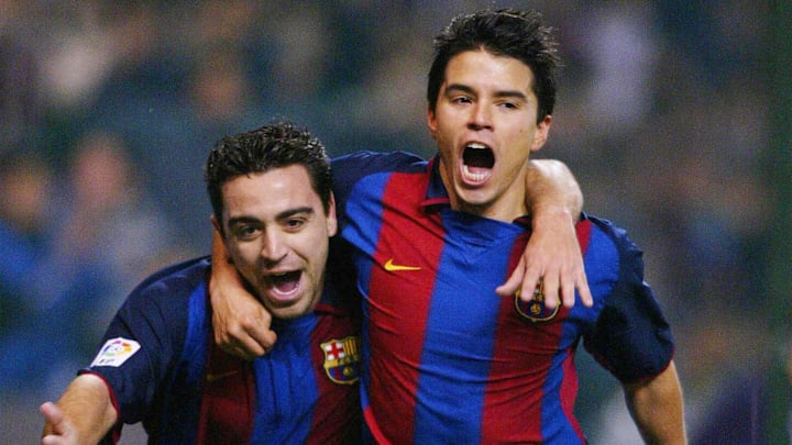 FC Barcelona's forward Argentinian Javie FC Barcelona's forward Argentinian Javie