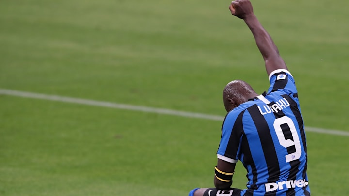 Striker Inter Milan, Romelu Lukaku Striker Inter Milan, Romelu Lukaku
