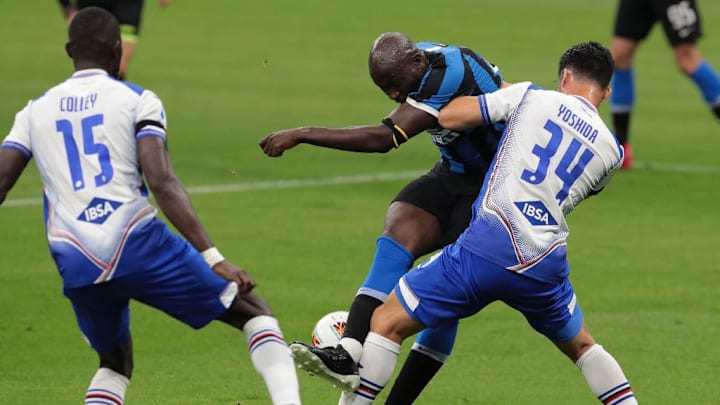 Romelu Lukaku cetak gol ke gawang Sampdoria