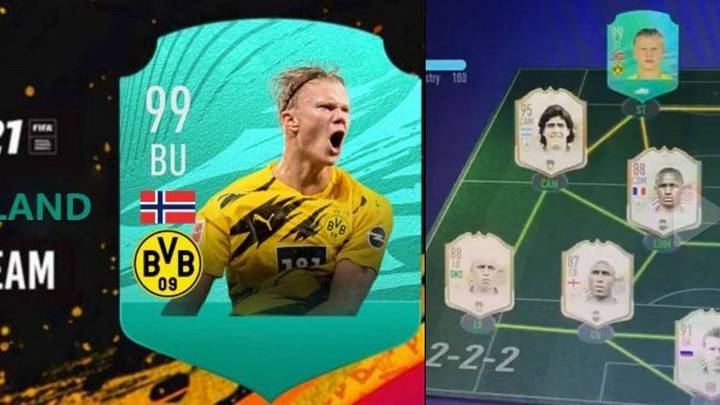 FIFA 21 : L'équipe monstrueuse d'Haaland sur FUT, avec un club bien précis en logo