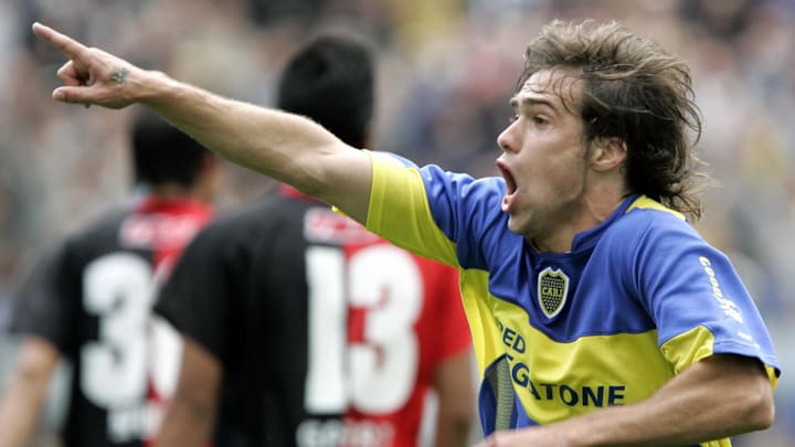 Federico Insua, de Boca Juniors, celebra