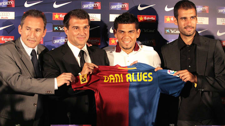 (From L) Barcelona's director of footbal