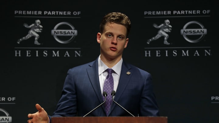 LSU quarterback Joe Burrow at the Heisman Trophy Ceremony LSU quarterback Joe Burrow at the Heisman Trophy Ceremony