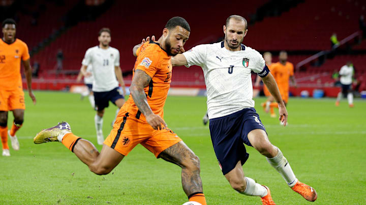 Giorgio Chiellini, Memphis Depay Giorgio Chiellini, Memphis Depay