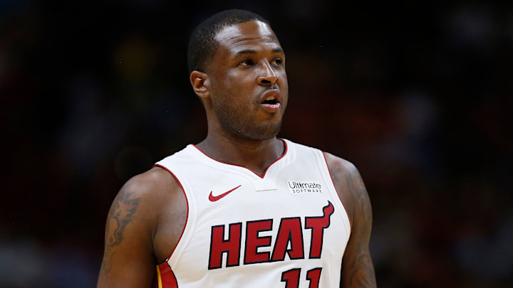 Escolta Dion Waiters del Miami Heat en un partido de campaña NBA 2019 contra Houston Rockets