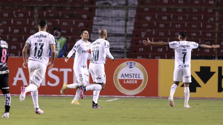 Palmeiras venceu o Del Valle com gol de Veiga, de pênalti