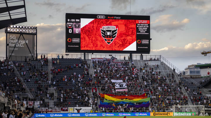 Inter Miami CF vs DC United during Pride night 