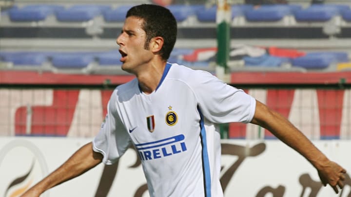 Inter Milan midfielder Fabio Grosso cele