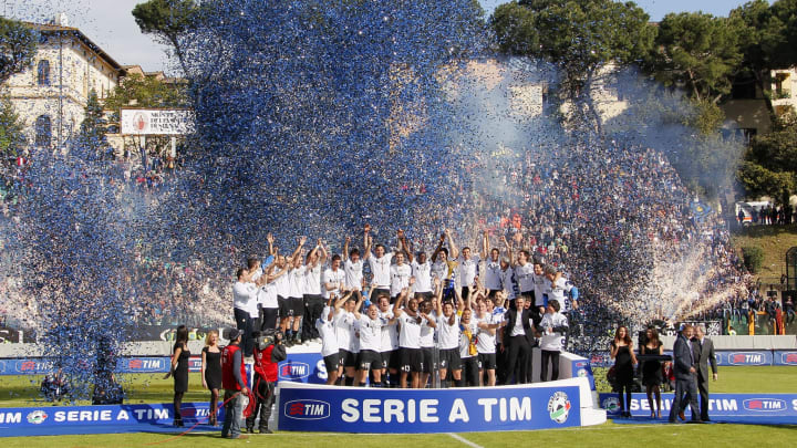 Inter celebrate their most recent title success 