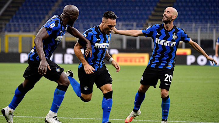 Borja Valero, Lautaro Martinez, Romelu Lukaku Borja Valero, Lautaro Martinez, Romelu Lukaku