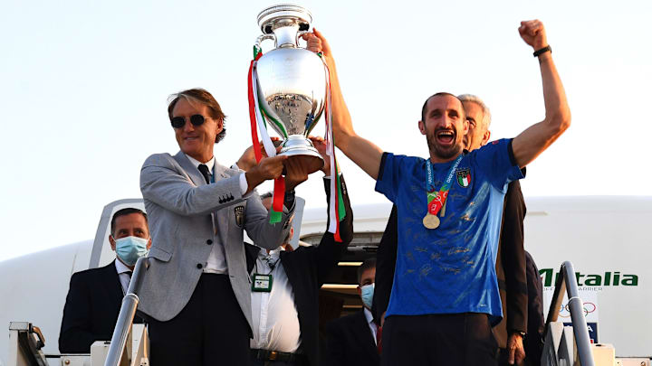 Roberto Mancini, Giorgio Chiellini Roberto Mancini, Giorgio Chiellini