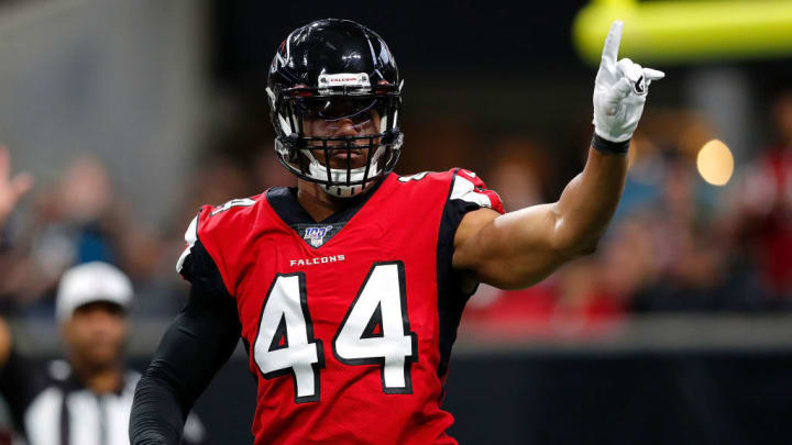 Vic Beasley during a 2019 game with the Falcons.