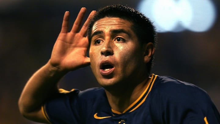 Juan Roman Riquelme of Boca Juniors team...