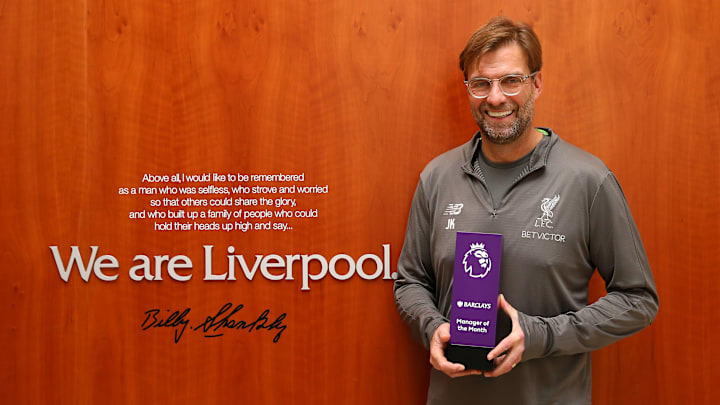 Jurgen Klopp Wins the Barclays Manager of the Month Award - December 2018 Jurgen Klopp Wins the Barclays Manager of the Month Award - December 2018