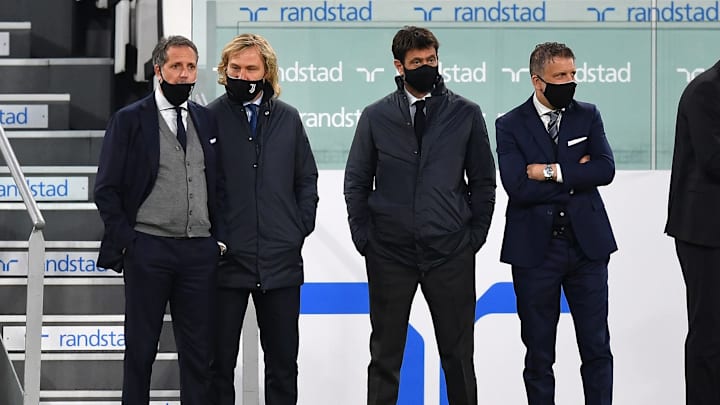 Fabio Paratici, Pavel Nedved, Andrea Agnelli, Federico Cherubini Fabio Paratici, Pavel Nedved, Andrea Agnelli, Federico Cherubini