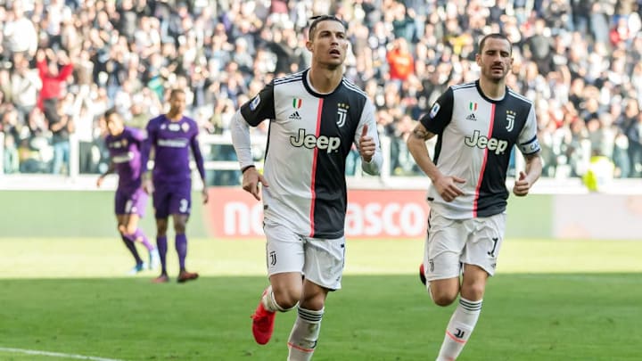 Cristiano Ronaldo et Leonardo Bonucci face à la Fiorentina