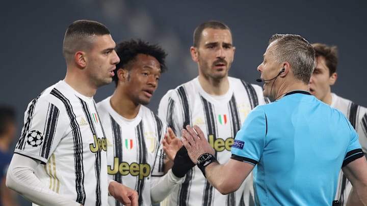 Merih Demiral, Bjorn Kuipers, Leonardo Bonucci, Juan Cuadrado, Federico Chiesa