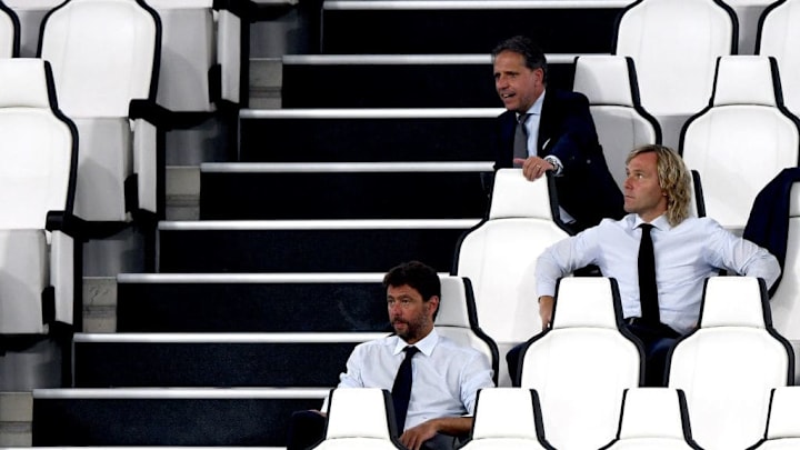 Vertici della dirigenza bianconera in tribuna